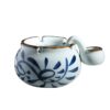 Japanese Retro Style Ceramic Ashtray On White Background