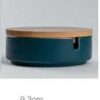 Large Ceramic Ashtray for outdoors in blue