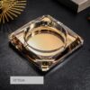 Large Glass Ashtray Gold