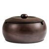 Large Solid Wood Ashtray With Lid - Great For Outdoors