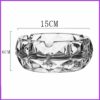 large transparent glass ashtray product dimensions