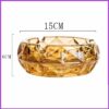 large yellow glass ashtray product dimensions