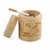 Lidded Ashtray For Patio Made From Bamboo Wood