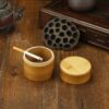 Lidded Wood Ashtray Bamboo Wood
