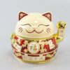 Lucky Cat Ashtray gold and red