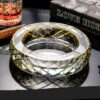 Luxury Glass Ashtray Gilded
