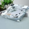 luxury glass ashtray silver square shape for sale