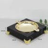 Marble Ashtray With Lid Black