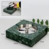 Marble Ashtray With Lid Green Smokeless Ash Tray