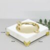 Marble Ashtray With Lid White