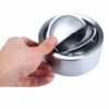 Metal Ashtray With Flip Lid Stainless Steel