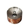 Metal Outdoor Ashtray With Lid Brown Color
