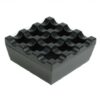 Metal Outdoor Ashtray With Lid Grid 9 Holes Black