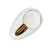 mini cigar ashtray portable white and gold
