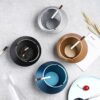 Modern Aluminium Ashtrays 4 Colors Black Blue Silver Gold