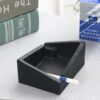 Modern Cement Ashtray Geometric Shape In Black