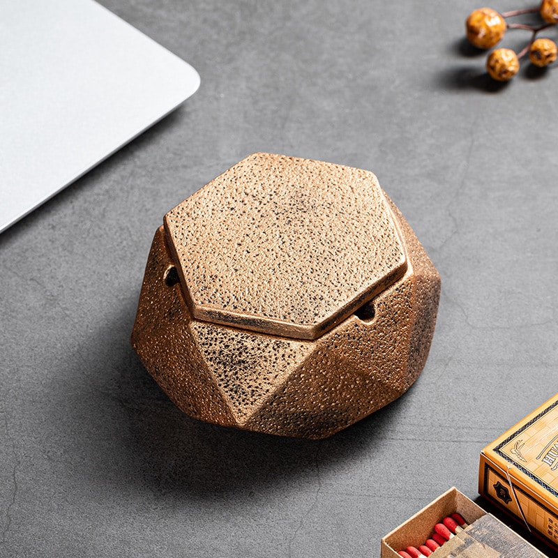 Modern Cement Ashtray With Lid
