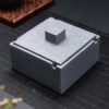Modern Outdoor Ashtray With Lid Grey