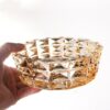 Nordic Crystal Glass Ashtray Amber Color