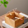 Outdoor Wood Ashtray Covered With Lid