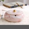 Pink Luxury Ceramic Ashtray Large With Lid