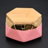 Pink Outdoor Ashtray With Lid Made From Ceramic