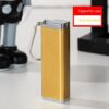 Pocket Ashtray Portable Tall Metal Golden