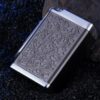 portable Ashtray pocket version with key chain embossed black pattern