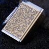 portable Ashtray pocket version with key chain embossed golden pattern