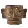Prehistory Mask Ashtray On White Background