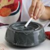 Presenting Large Ashtray Dark Grey Color