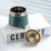 product photo funnel lid ceramic ashtray in green