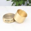 Pure Brass Metal Ashtray On Table