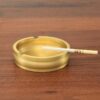 Pure Brass Three Slot Metal Ashtray
