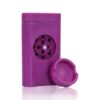 purple plastic weed ashtray grinder and case
