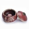 Red Outdoor Ashtray With Lid Ceramic Smokeless Ash Tray