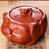red Pig Ceramic Ashtray with cover