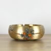 Round Copper Ashtray With Flower Painting