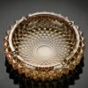 Round Golden Glass Ashtray