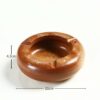 Round Wood Ashtray Product Dimensions