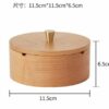 round wood ashtray with cover bright color
