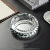 Silver Crystal Glass Ashtray