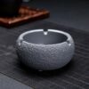 Silver Round Cement Ashtray