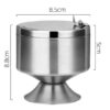 Silver Windproof Ashtray Dimensions