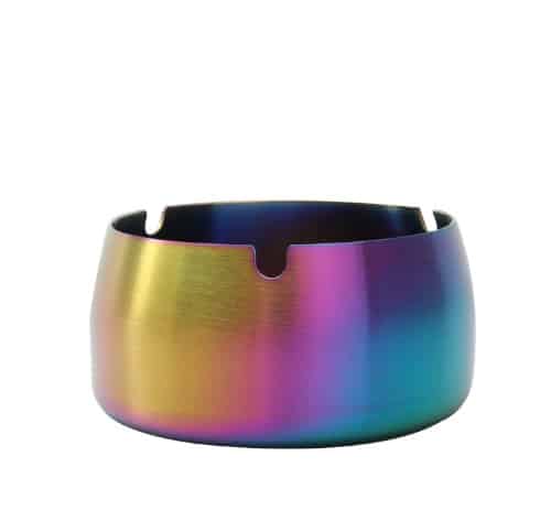 Simple Stainless Steel Ashtray - Various Colors & Sizes