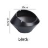 Size Of Modern Black Ashtray
