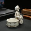 Skeleton Drummer Ashtray Photographed From Left Side