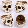 Skull Resin Ashtray photographed from different angles