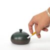 Small Ceramic Ashtray With Lid And Hole