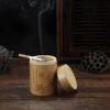 Smokeless Bamboo Ashtray With Lid For Outside
